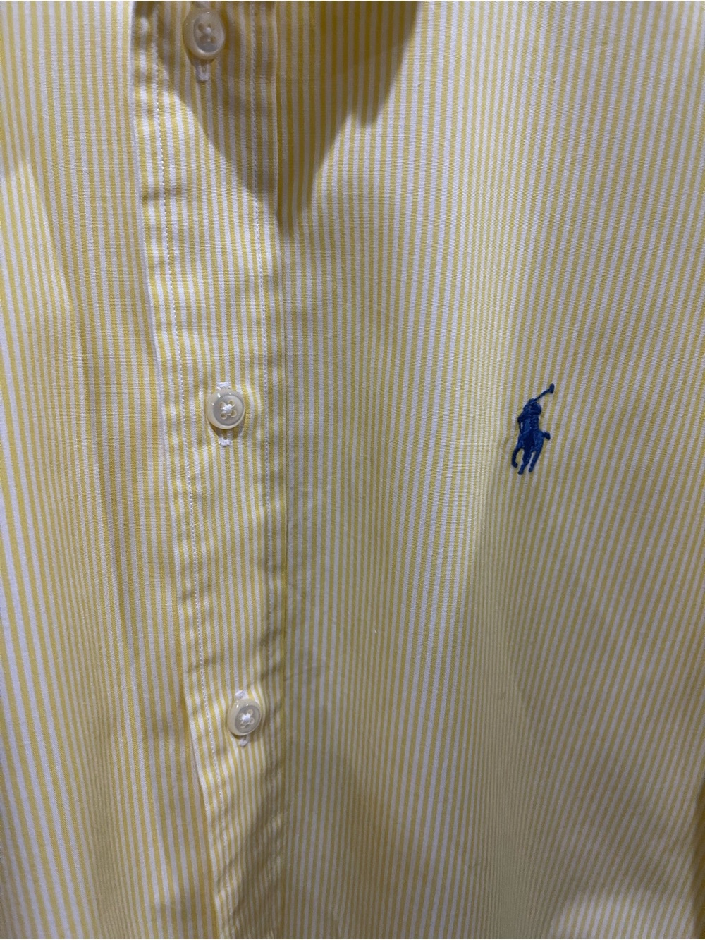 Ralph Lauren Men's Pale Buttery Yellow Button-Down Shirt Sz 15.5 - 34/35